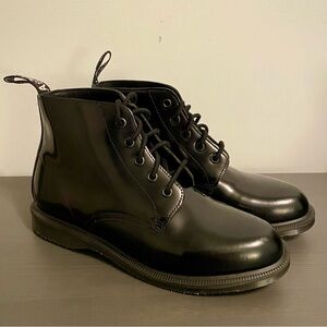 NEW Dr. Martens Emmeline Leather Lace Up Ankle Boots Black Shoes Womens US 8